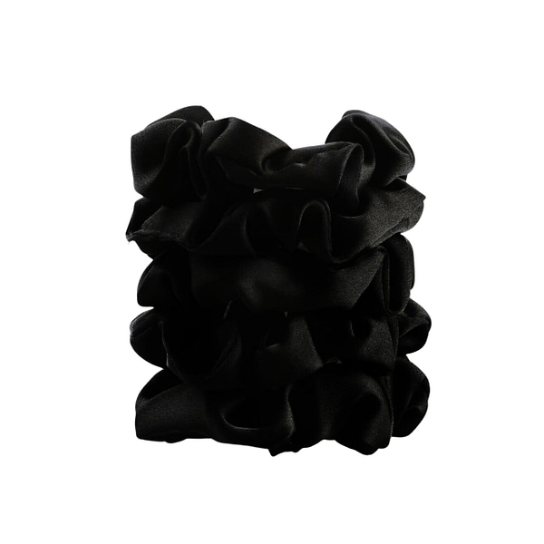 Kitsch Satin Sleep Scrunchies - Black