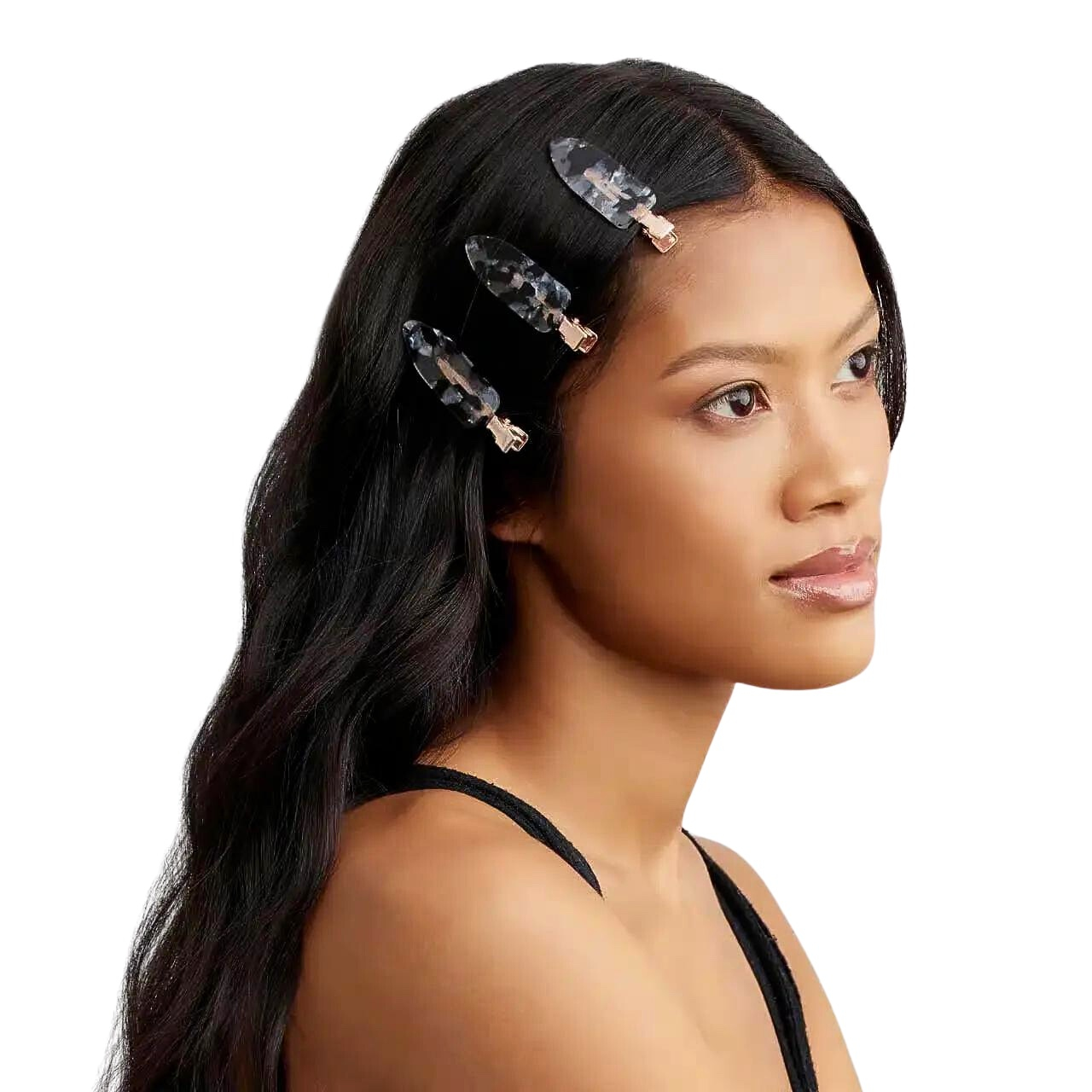 Buy Kitsch EcoFriendly Creaseless Clips Black Terazzo Australia