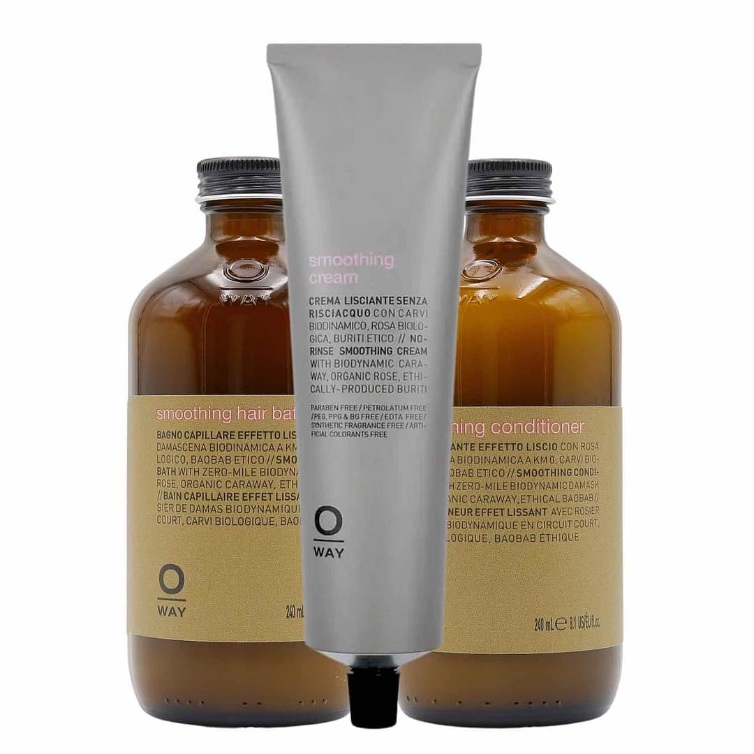 Oway Smooth+ Smoothing Hair Bath, Conditioner & Cream Set