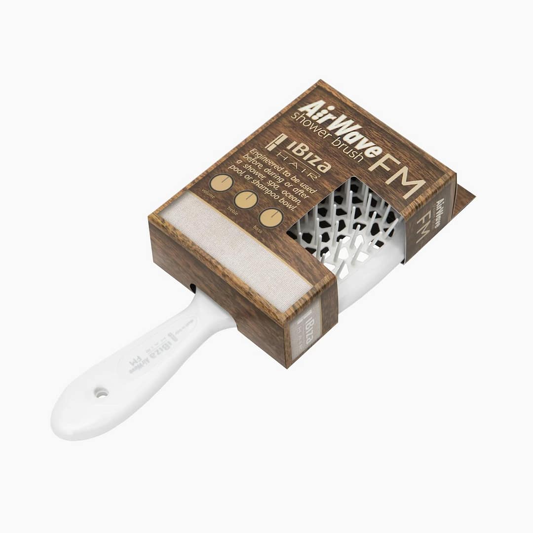 Ibiza Airwave Shower Brush - White