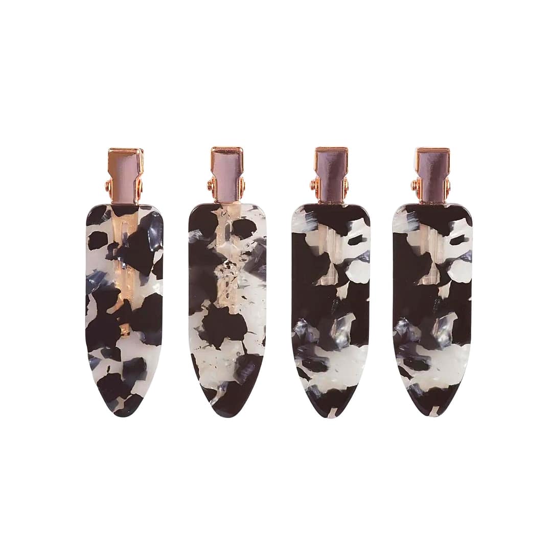 Kitsch Eco-Friendly Creaseless Clips - Black Terazzo