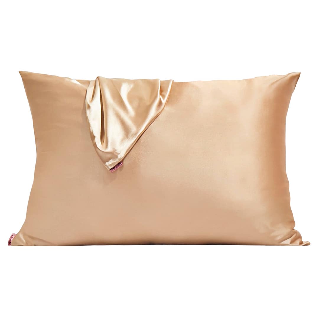 kitsch satin pillowcase champagne