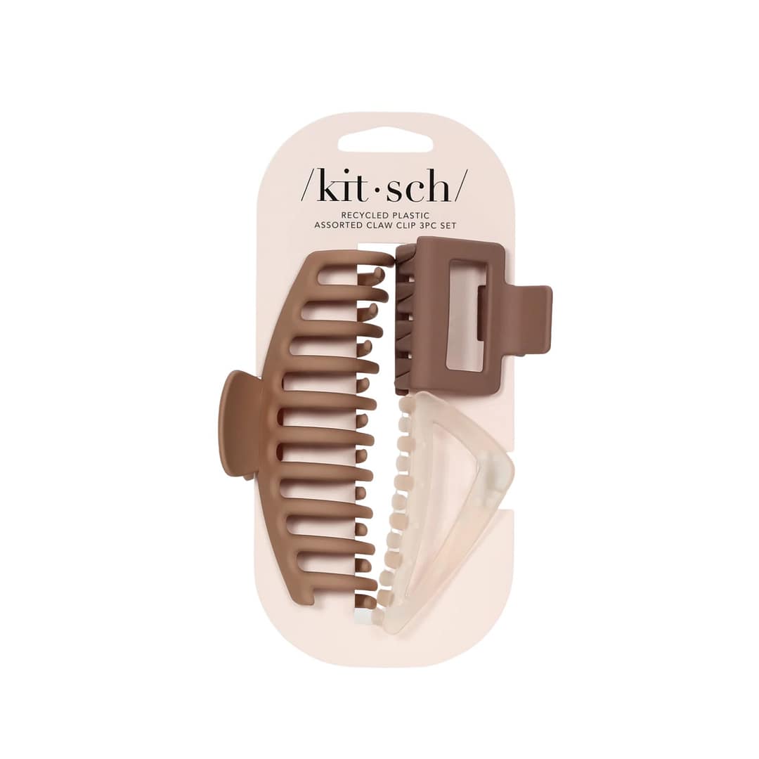 Kitsch Neutral Assorted Claw Clip 3pc Set