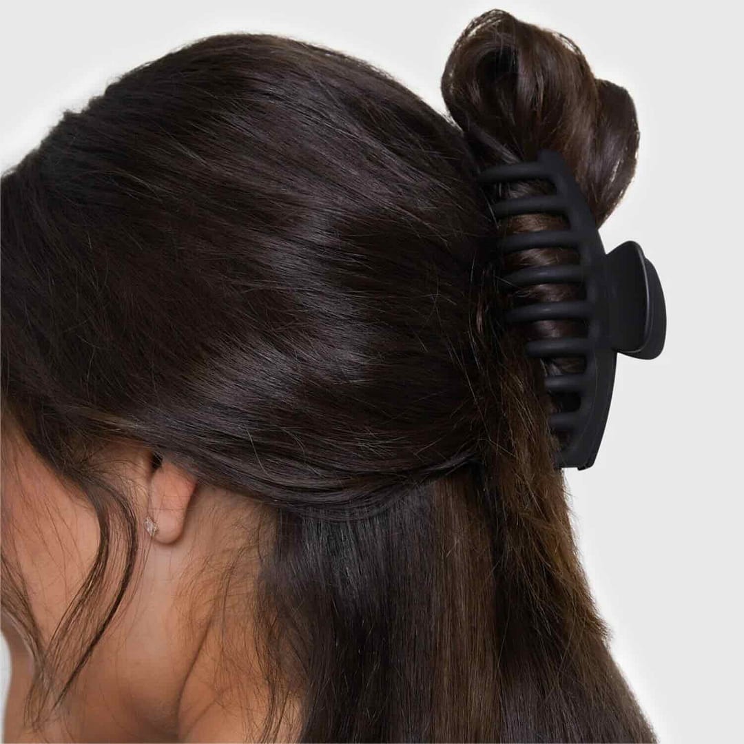 Kitsch Oversized Matte Claw Clips 2pc Set – Black & Tort