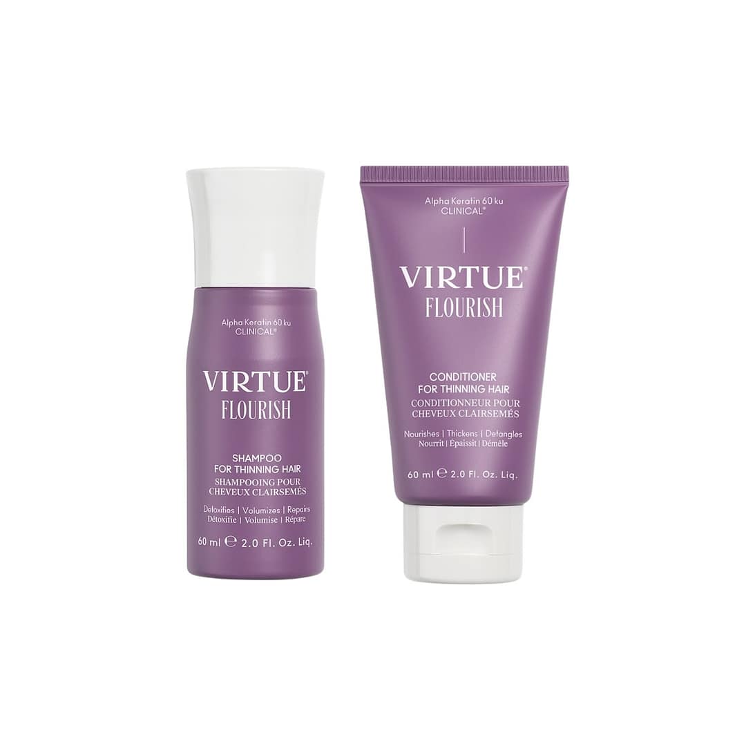 Virtue Flourish Shampoo & Conditioner travel duo