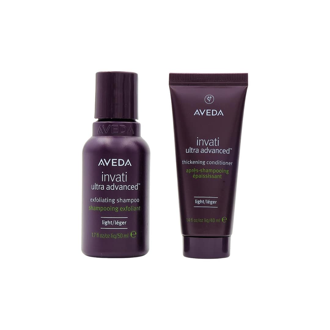 aveda invati ultra advanced shampoo conditioner travel duo light