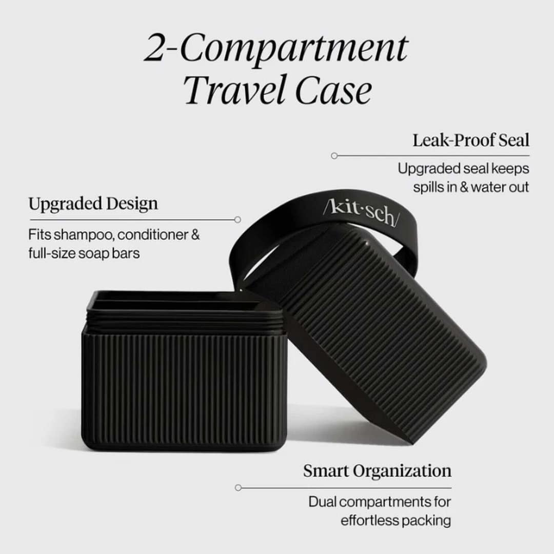 Kitsch Bottle Free Beauty Travel Case - Black