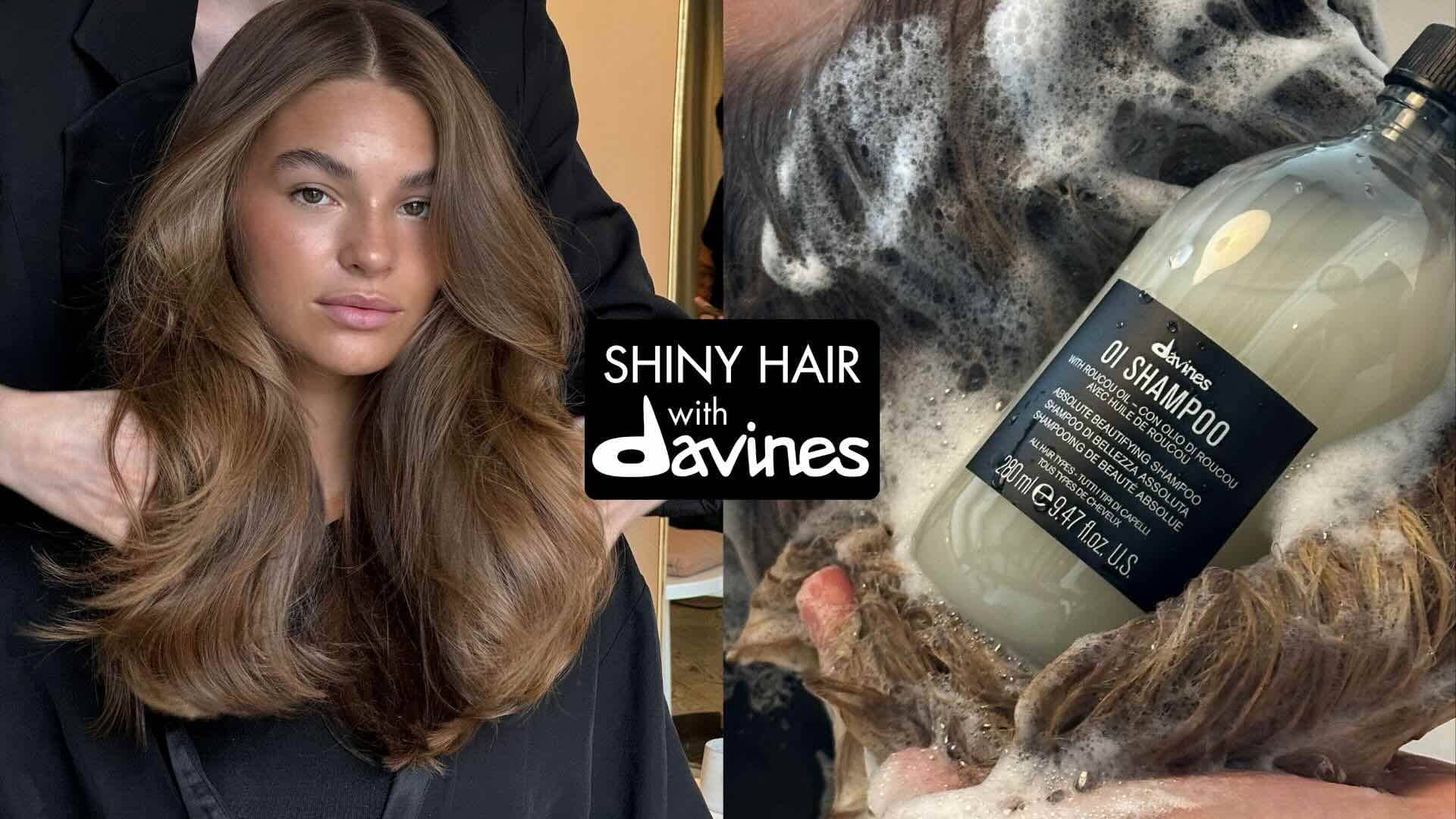 shiny hair with davines thumbnail