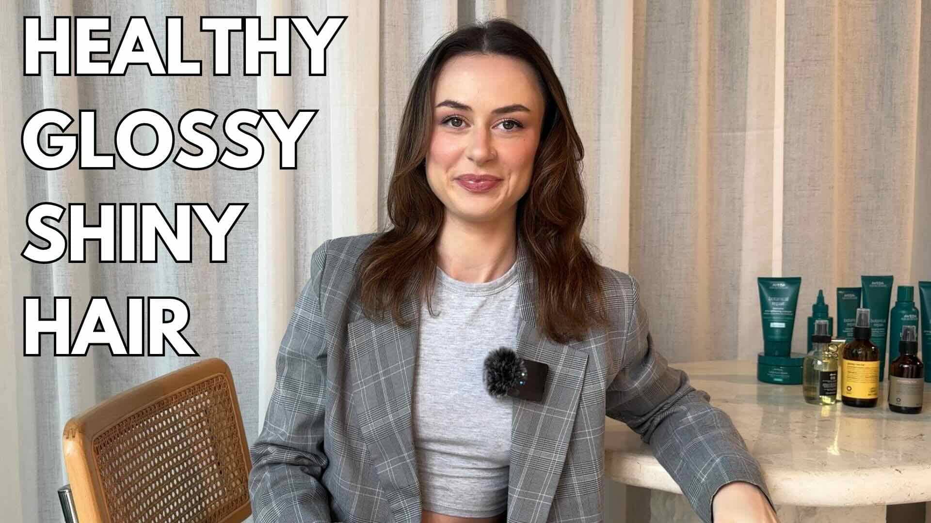 Healthy, glossy, shiny hair YT thumbnail