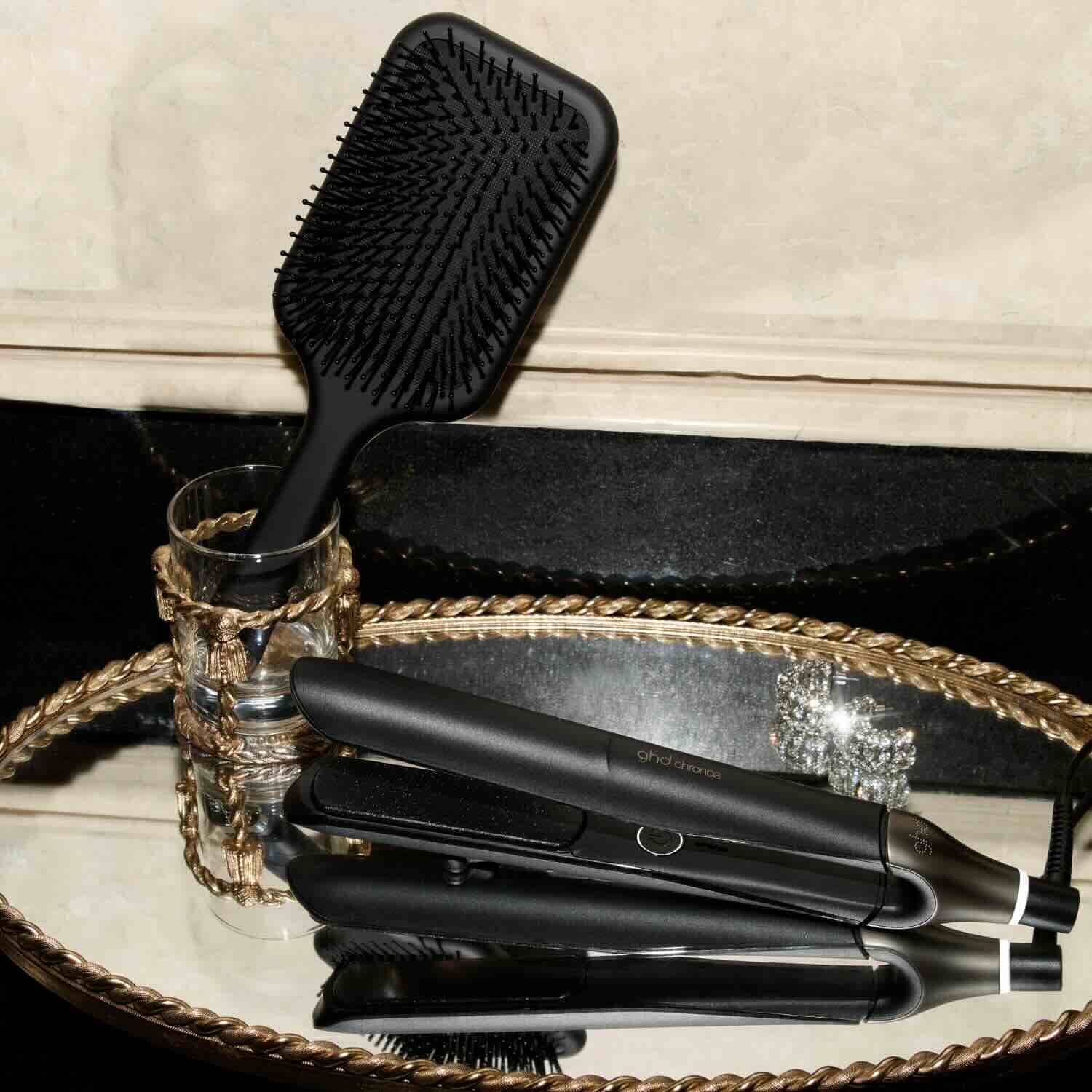 GHD Chronos Hair Straightener Gift Set with Bag & Paddle Brush