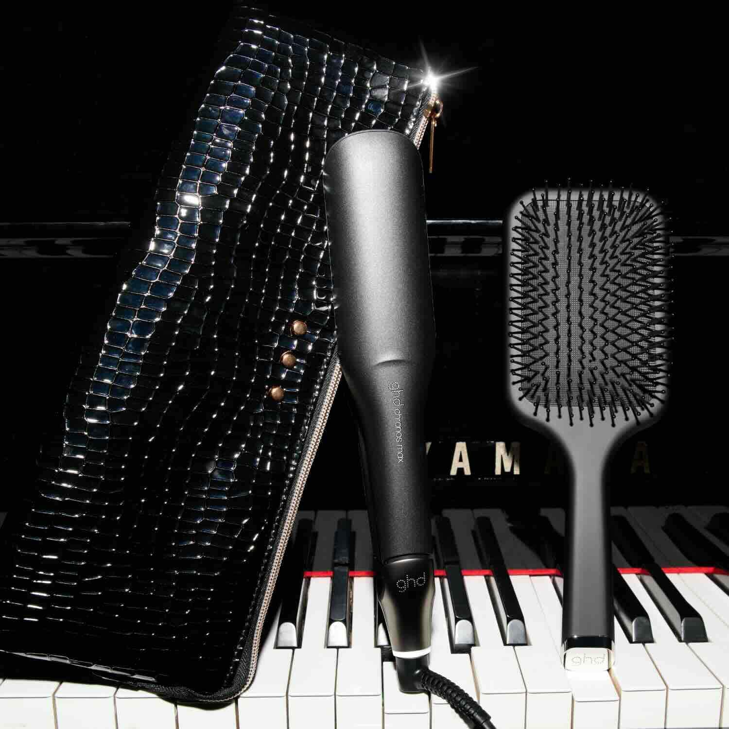 GHD Chronos Max Hair Straightener Gift Set with Bag & Paddle Brush