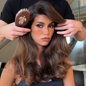 Ibiza OC6 Oval Flat Blonde Boar Bristle Brush