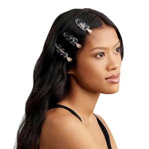 Kitsch Eco-Friendly Creaseless Clips - Black Terazzo