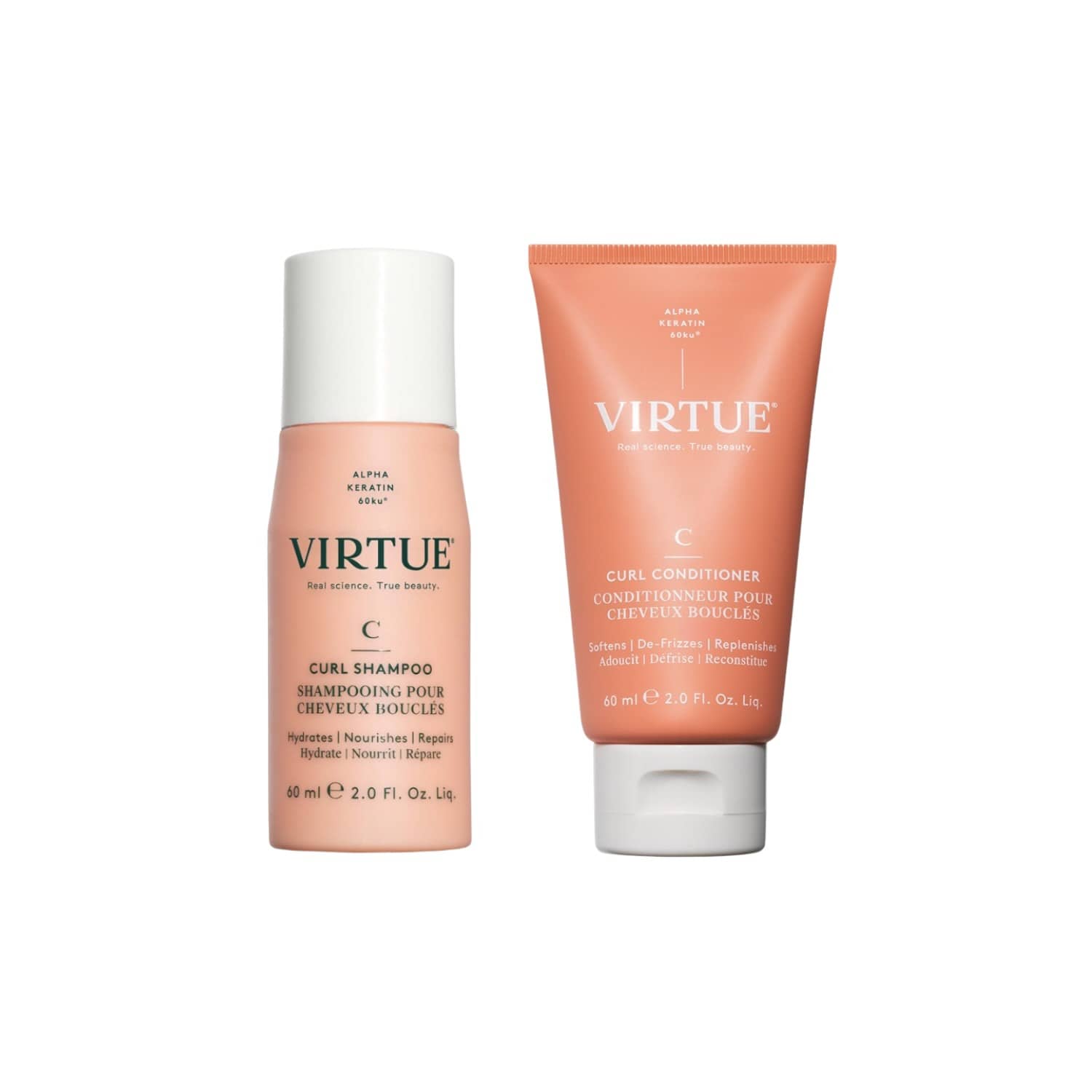 Virtue Curl Shampoo & Conditioner travel duo