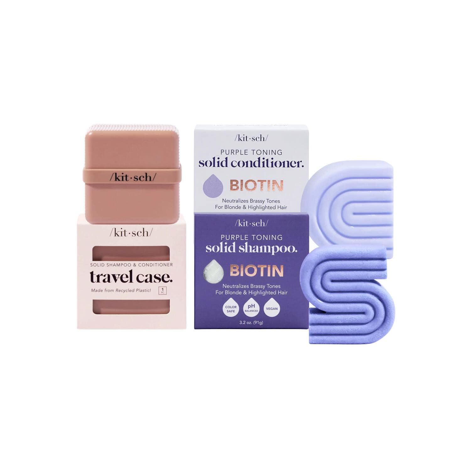 Kitsch Purple Toning Shampoo & Conditioner Travel Set