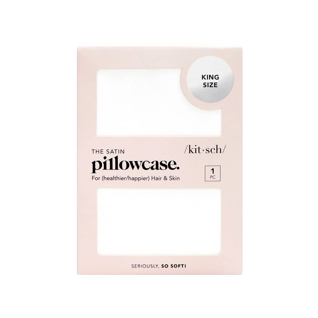 Kitsch Satin Pillowcase - Ivory King