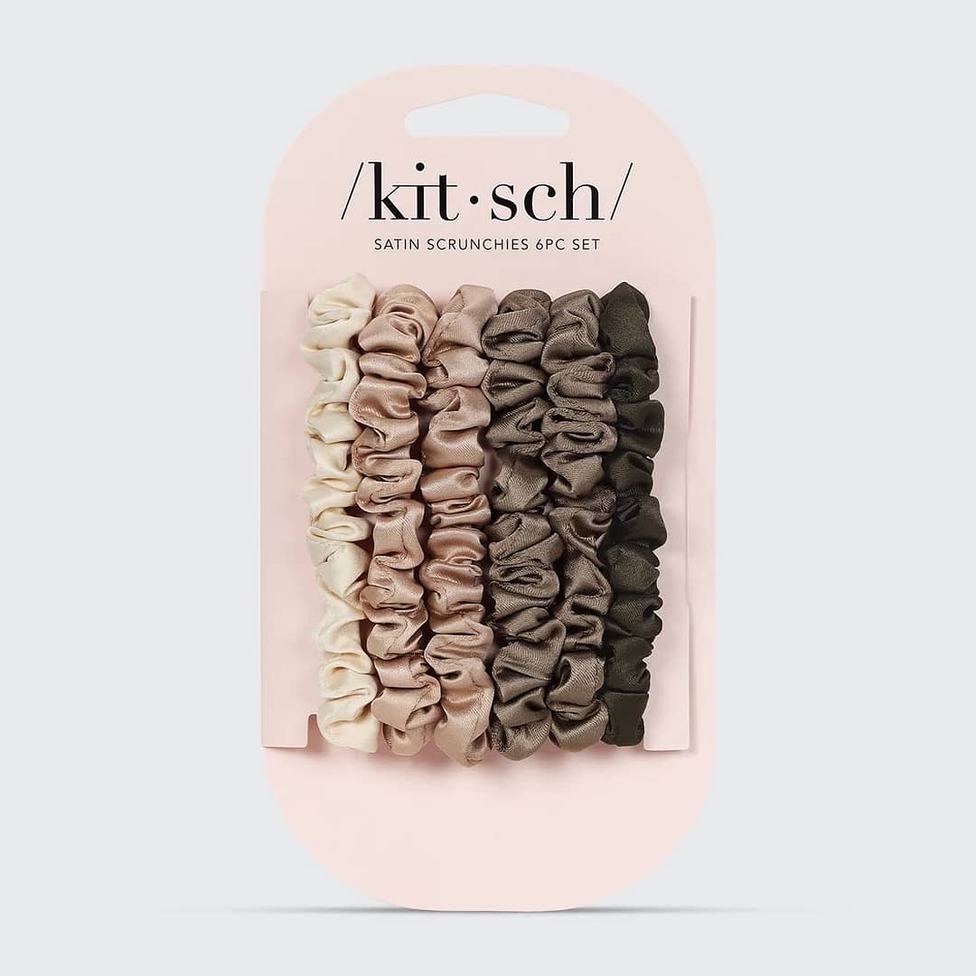 Kitsch Ultra Petite Satin Scrunchies eucalyptus