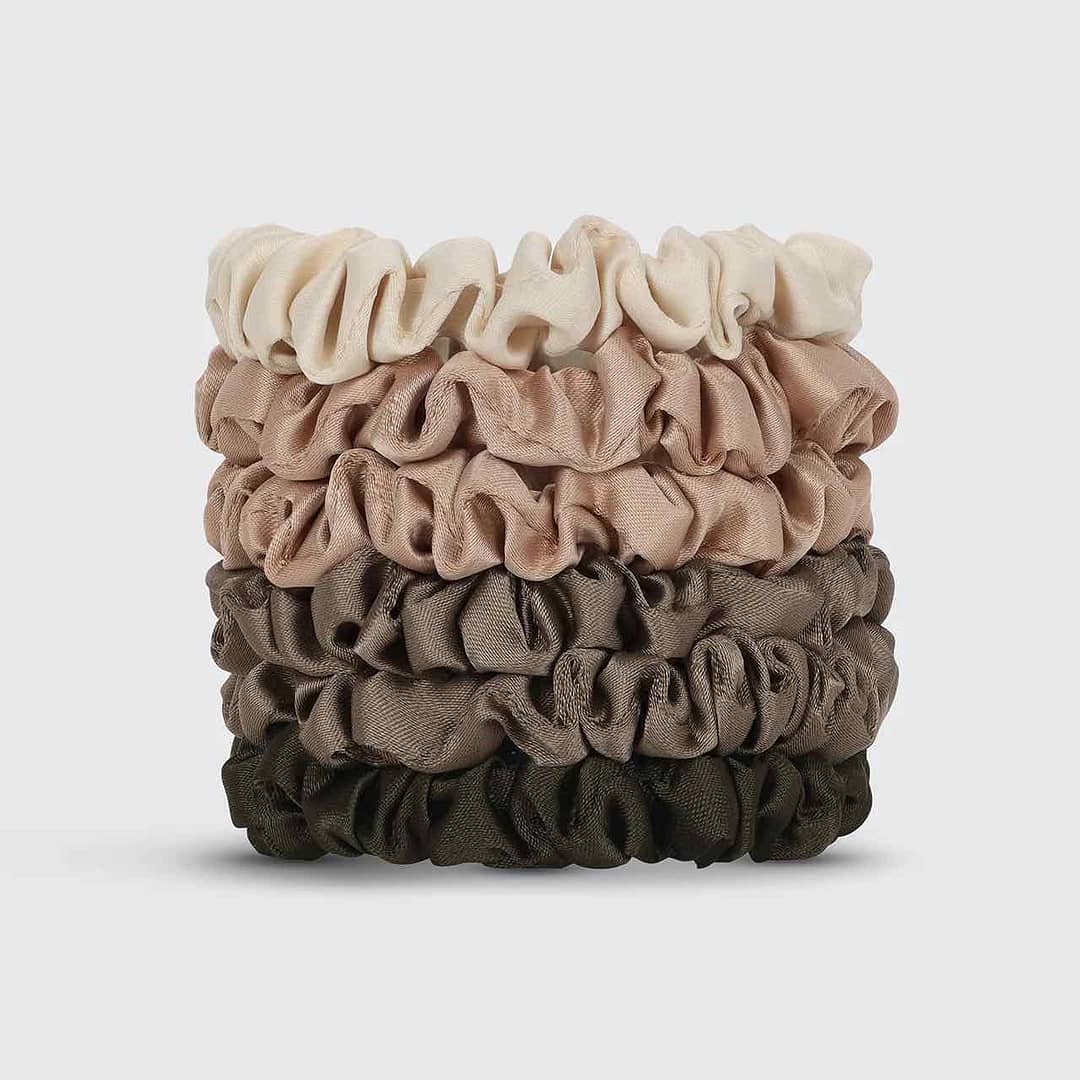 Kitsch Ultra Petite Satin Scrunchies eucalyptus