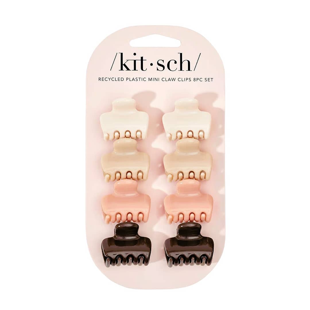 Kitsch mini claw clips rosewood
