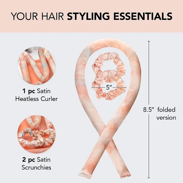 Kitsch Satin Heatless Hair Curler - Sunset Tie Die