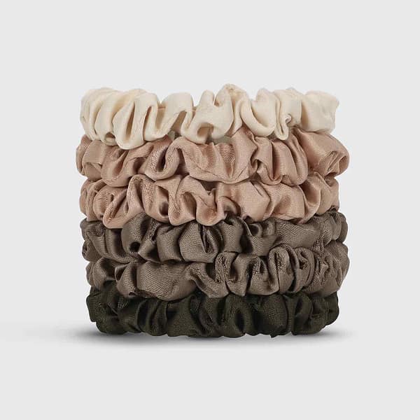 Kitsch Ultra Petite Satin Scrunchies eucalyptus