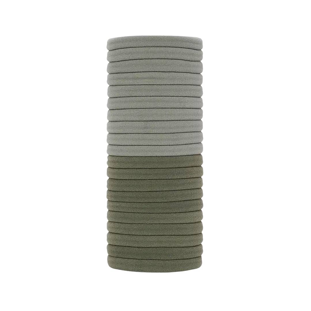 kitsch Elastic Hair Ties 20 Pack - Eucalyptus