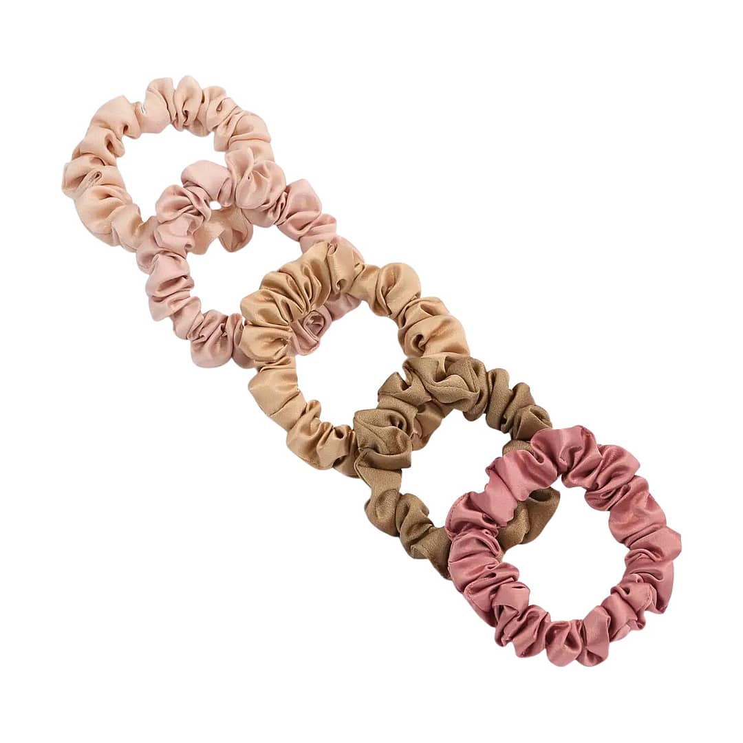 Kitsch Ultra Petite Satin Scrunchies - Terracotta
