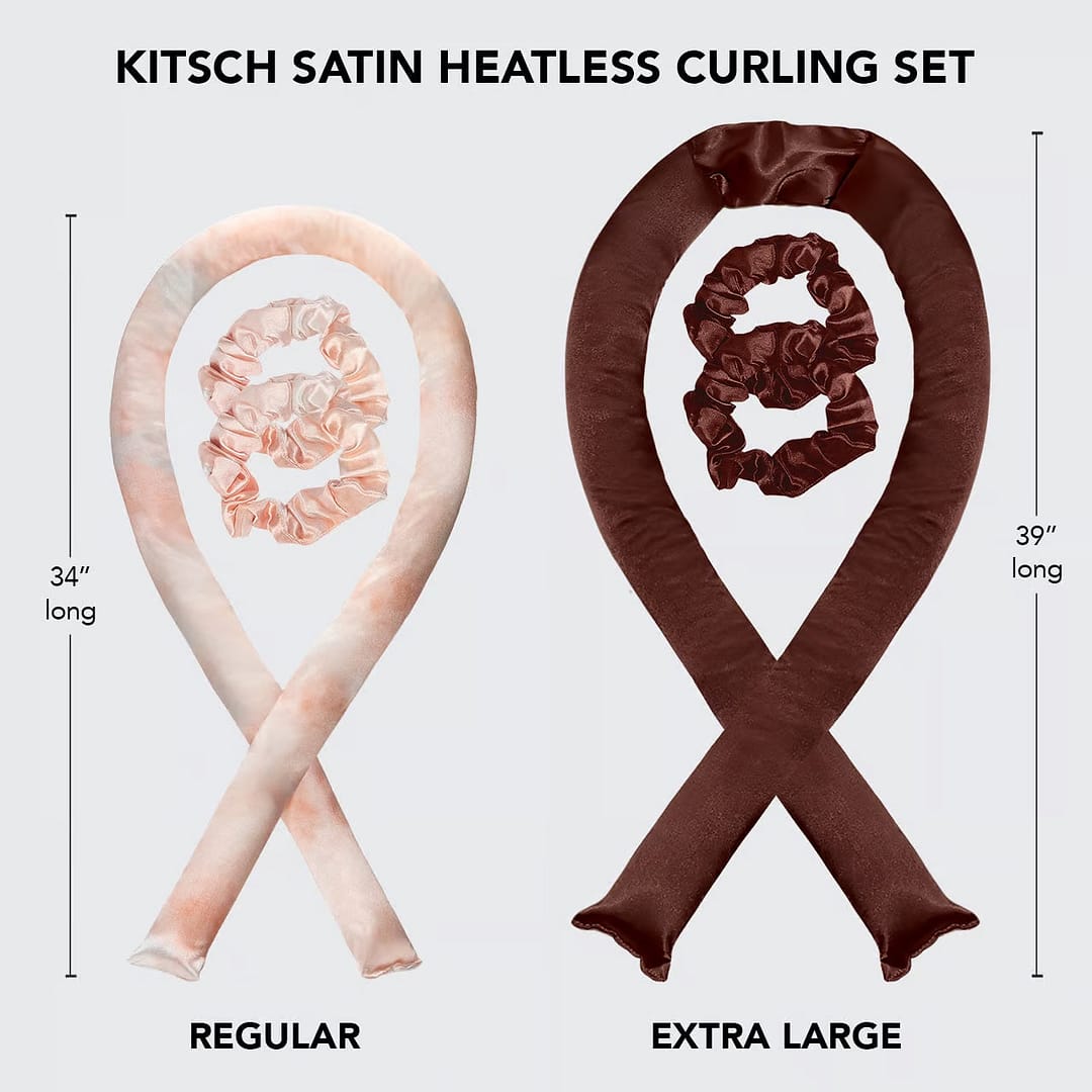 Kitsch Satin Heatless Hair Curler - Chocolate XL
