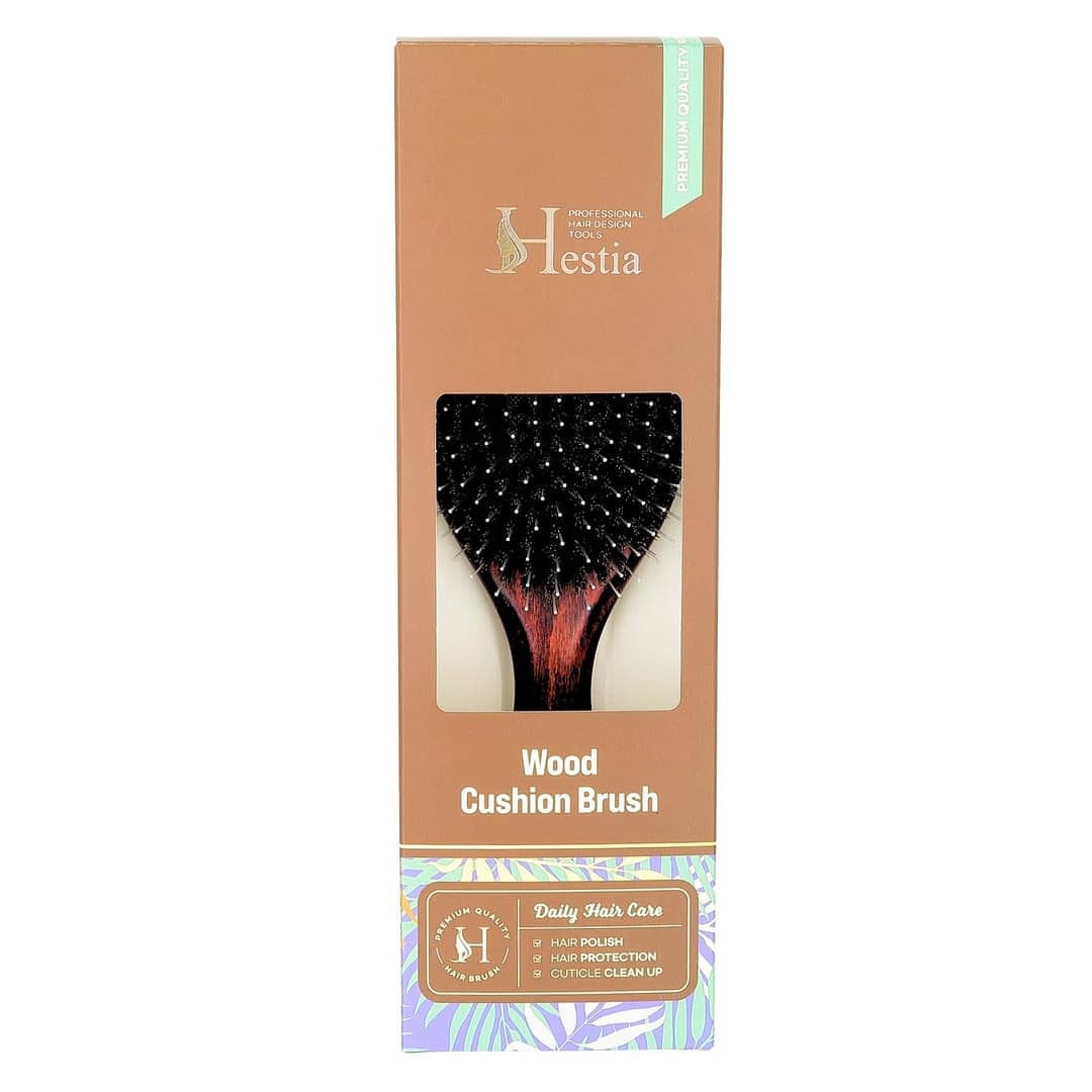 Hestia Boar Bristle Brush Packaging