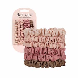 Kitsch Ultra Petite Satin Scrunchies - Terracotta
