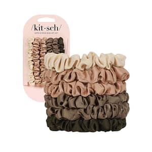 Kitsch Ultra Petite Satin Scrunchies eucalyptus