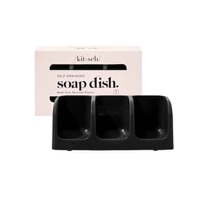 Kitsch Self-Draining Soap Dish - Black