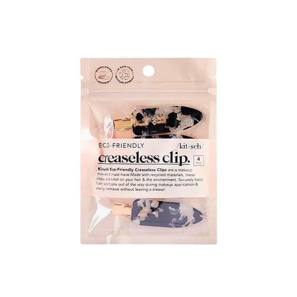 Kitsch Eco-Friendly Creaseless Clips - Black Terazzo