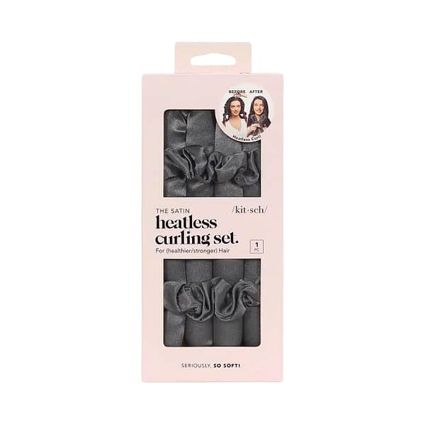 Kitsch Satin Heatless Hair Curler - Charcoal