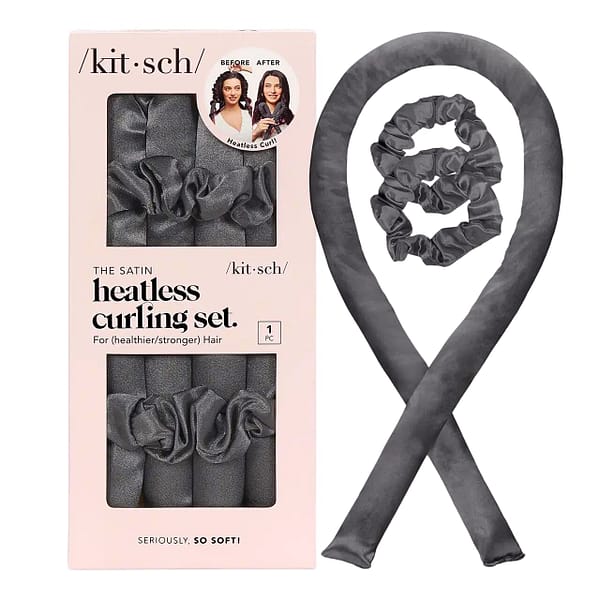 Kitsch Satin Heatless Hair Curler - Charcoal