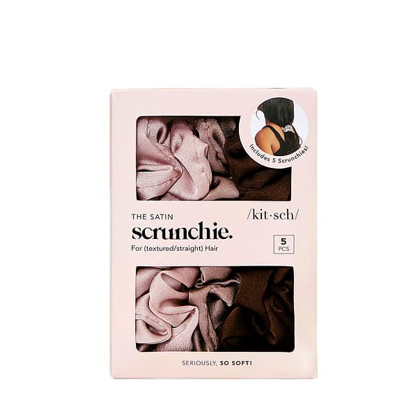 Kitsch Satin Sleep Scrunchies - Cameo