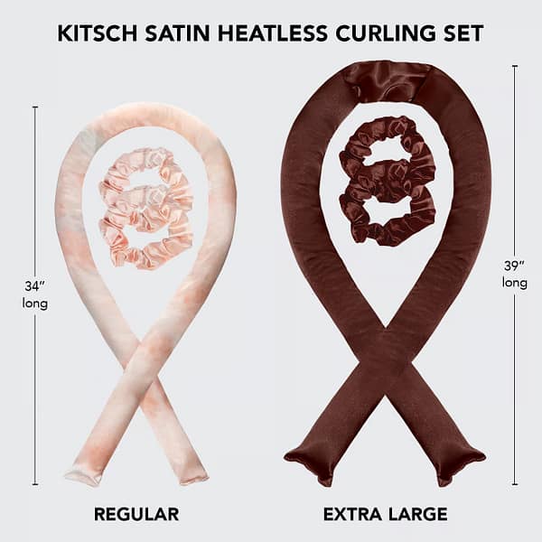 Kitsch Satin Heatless Hair Curler - Chocolate XL