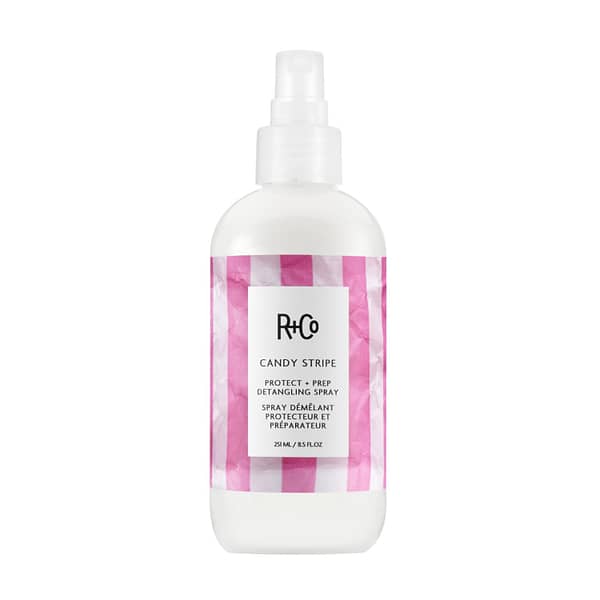 R+Co Candy Stripe Protect + Prep Detangling Spray