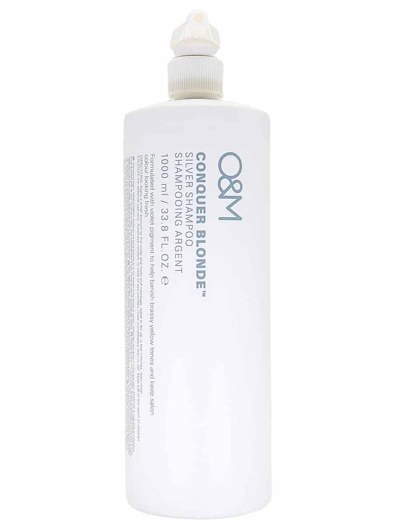 o&m conquer blonde silver shampoo 1L