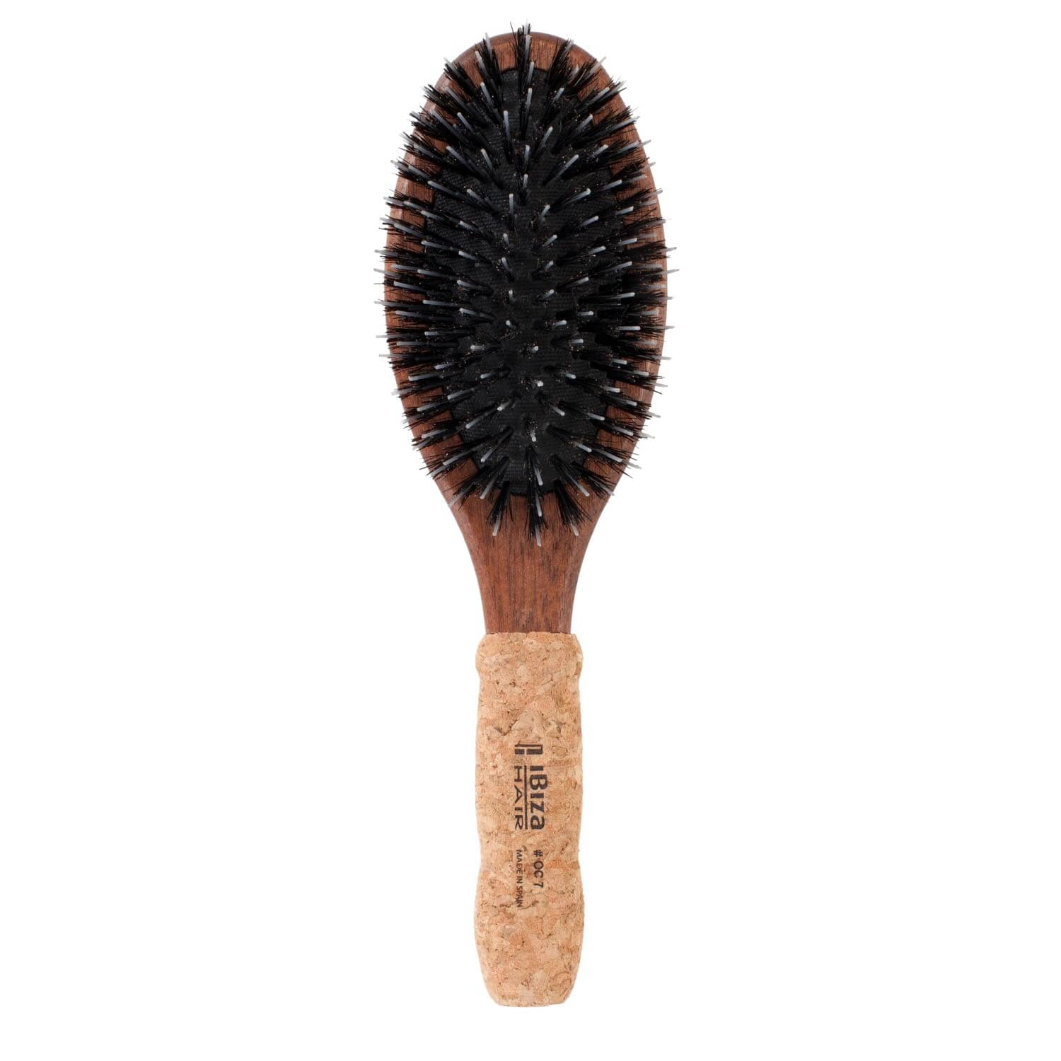 Ibiza OC7 Oval Flat Boar Bristle Brush - Long Nylon
