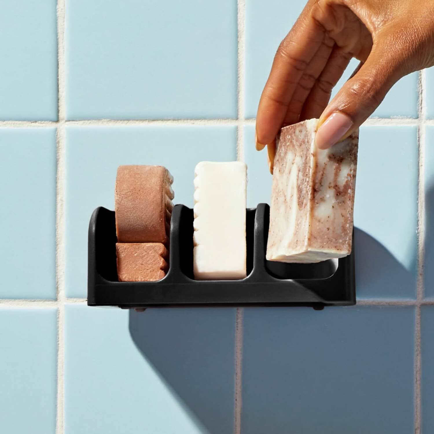 Kitsch Self-Draining Soap Dish - Black