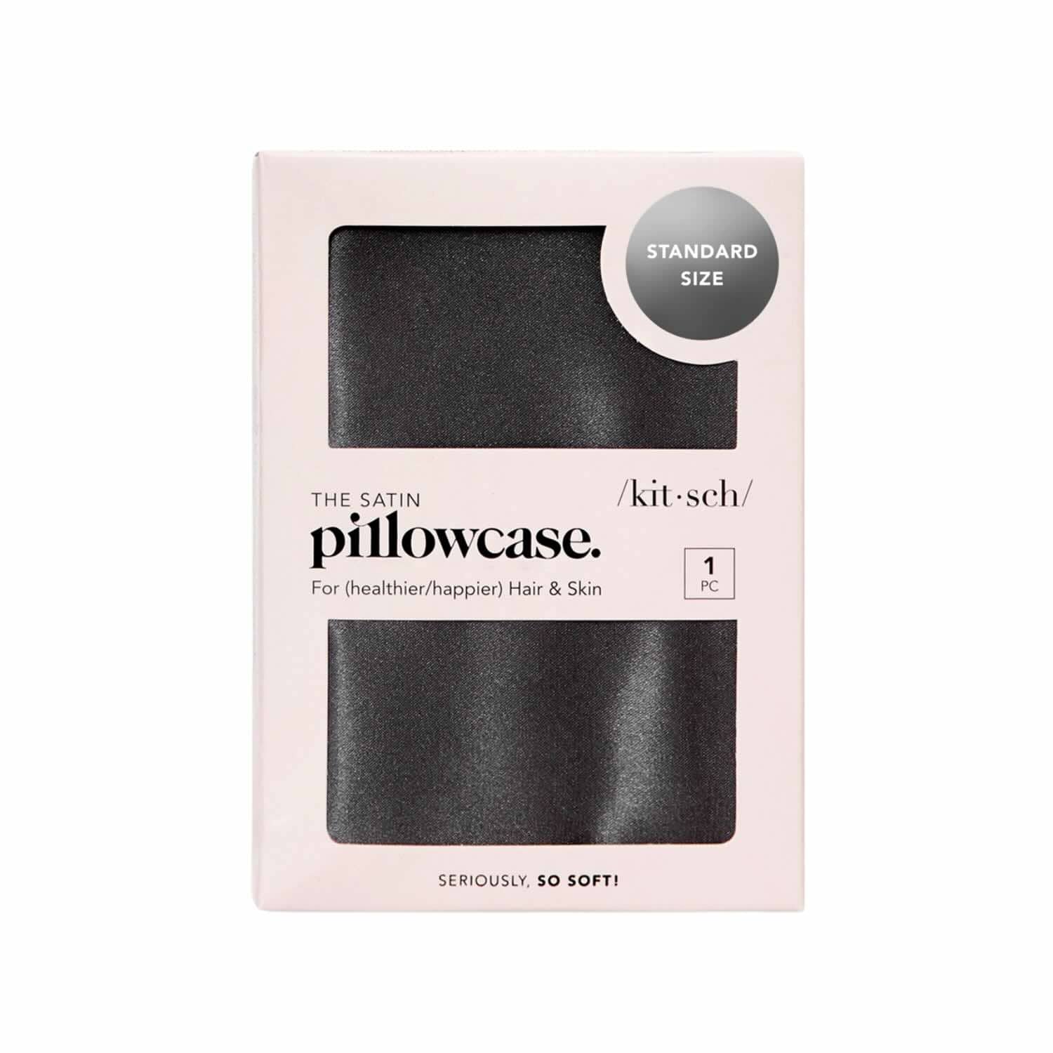 Kitsch Satin Pillowcase - Charcoal