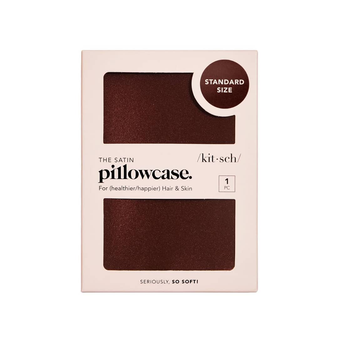 Kitsch Satin Pillowcase - Chocolate