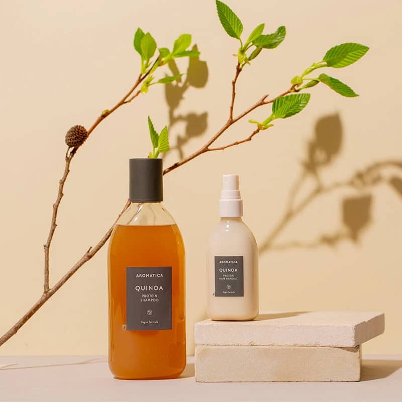 Aromatica quinoa protein shampoo & ampoule duo