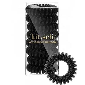Kitsch spiral ties black 8pack