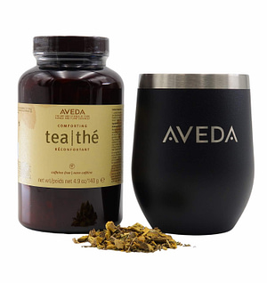 Aveda tea with cup